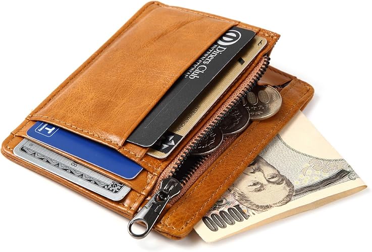 Amazon Co Jp The Mailman Amazon限定ブランド ミニ財布 メンズ レディース 本革 小さい財布 大容量 カードケース Id コンパクト 薄型 折り財布 レザー スマートウォレット パスケース ブラウン シューズ バッグ