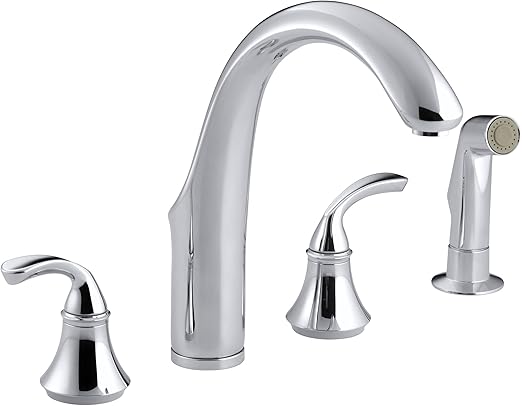 Kohler 10445 Cp Forte R 4 Hole Sink 7 3 4 Spout Matching Finish