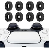 8 Pack Precision Rings Aim Assist for PS5, for PS4, Compatible with Xbox Controllers Accessories&ndash; Enhance Accuracy &amp; Control with Soft Silicone Rings &ndash; Compatible with Fortnite &amp; FPS Games，Black