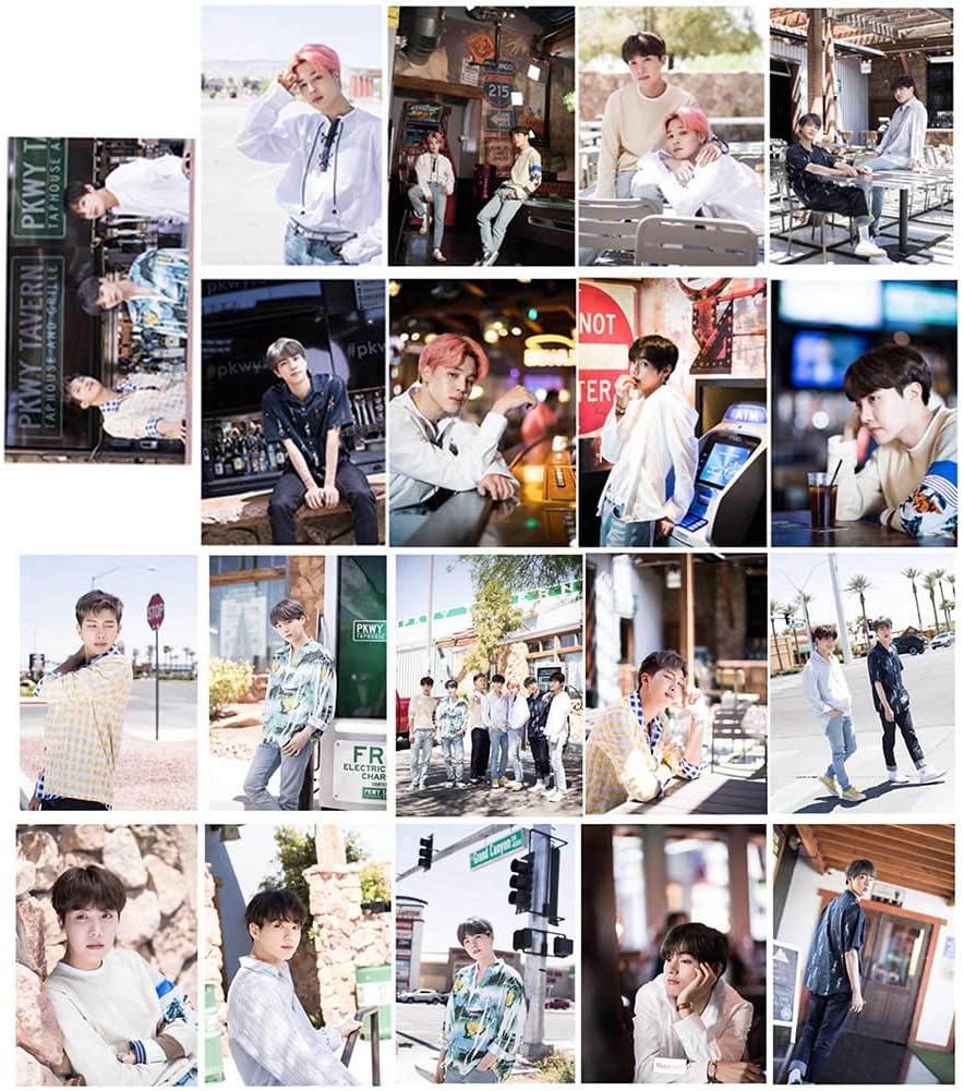 Tiyila 19pcs/set KPOP BTS Crystal Card Bangtan Boys HD Photocard Sticker Crystal Card