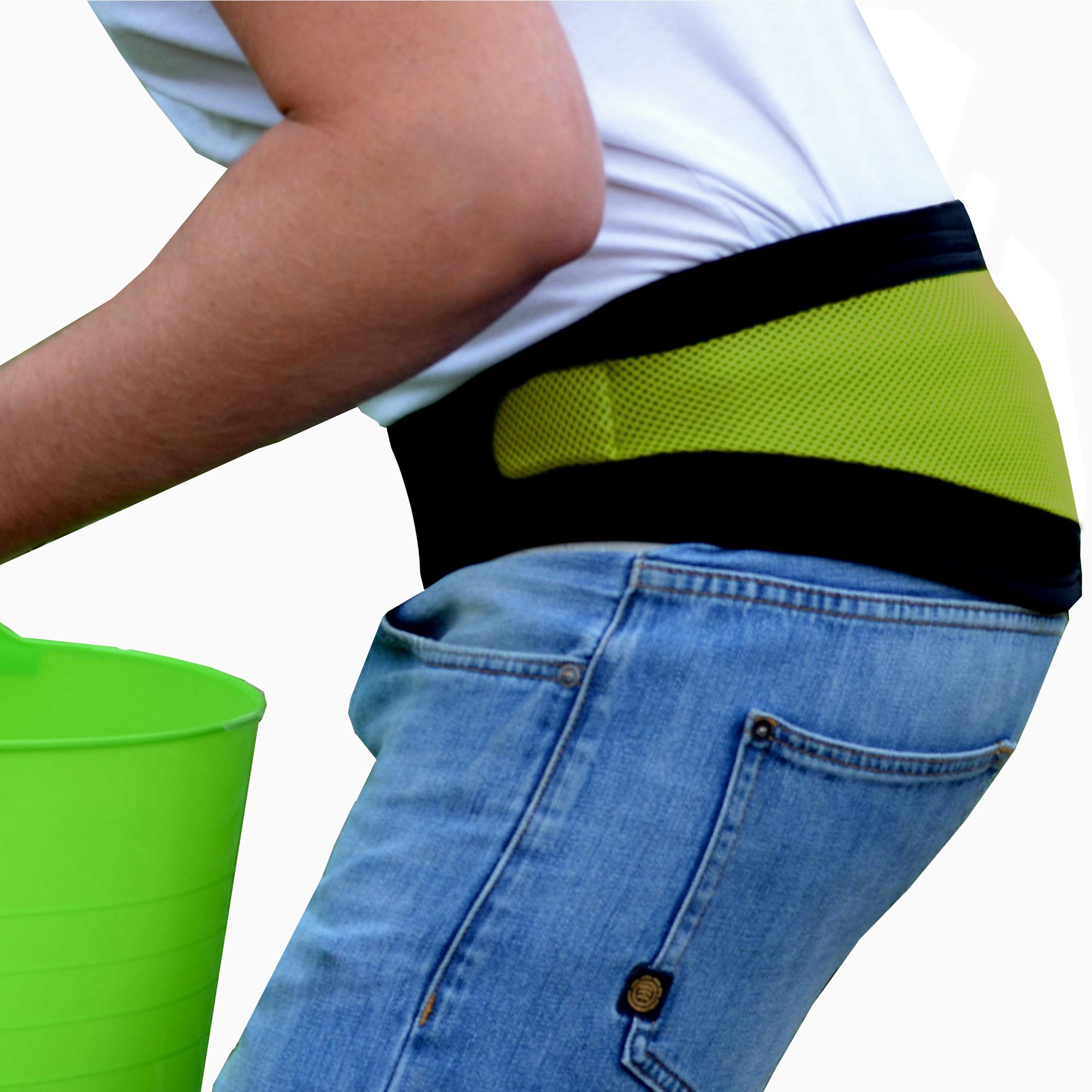 4DflexiSPORT Ultra-Comfort Lumbar Support Belt (Lime), No Stays, Perfect for Gardening And Sports Use. Airflow, Cooling, Anti-Sweat Fabric Technology. โ image 1