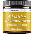 Magnesium Cream – Nighttime Magnesium Lotion – Apply to Legs, Buttocks, Arms or Chest – Topical Magnesium Chloride – USA Made and Safe for Kids