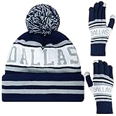 Vintage Classic Skull Cap Beanie Hat Cuffed Winter Hat Knit Comes with Warm Gloves Gifts for Men Women Fans