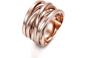 CIUNOFOR 13.7MM Cross Ring Enhancers for Women Statement Engagement Ring for Men and Unisex adults Silver Gold Rose Gold Plated Ring Customized Personalized