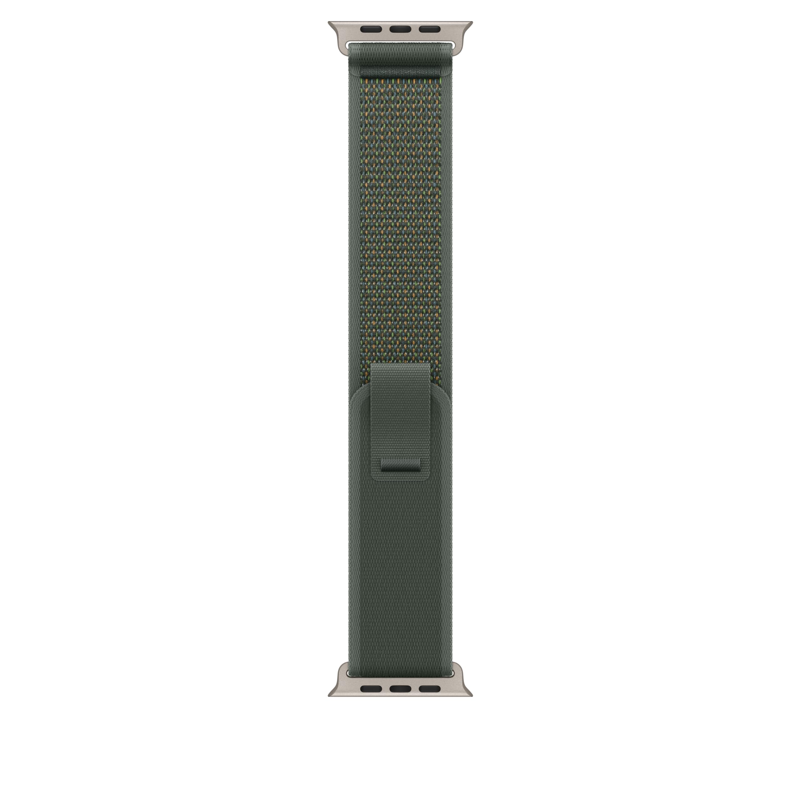Apple Watch Band - Trail Loop (49mm) - Green with Natural Titanium Finish - S/M