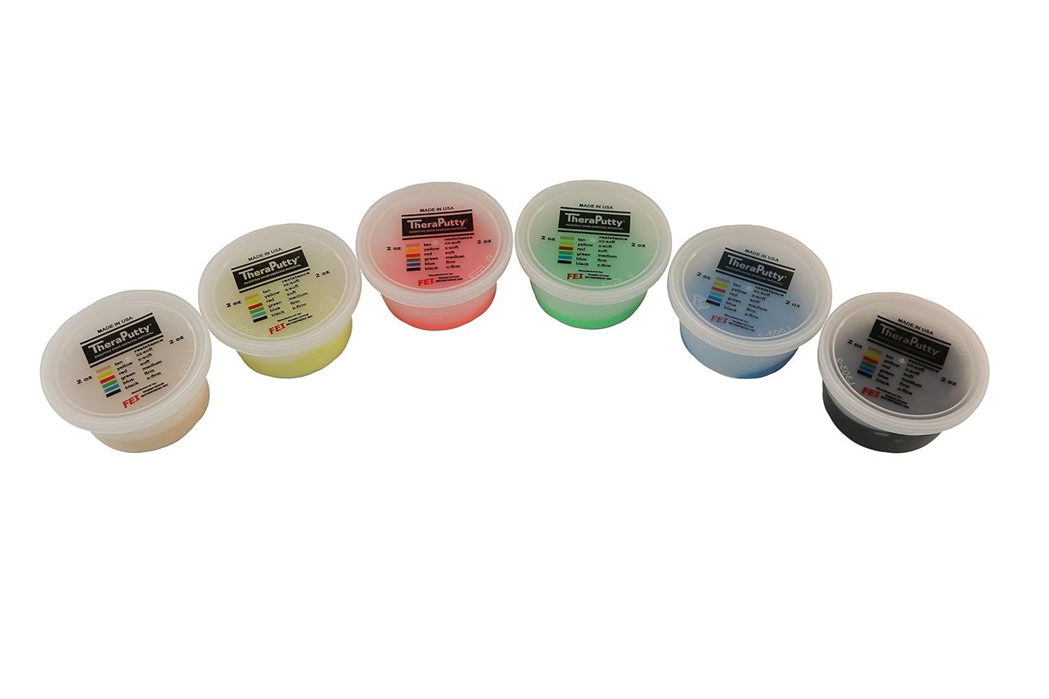 Cando - 258136 CanDo TheraPutty Plus Antimicrobial, 6 Piece Set, 2 oz: Industrial & Scientific
