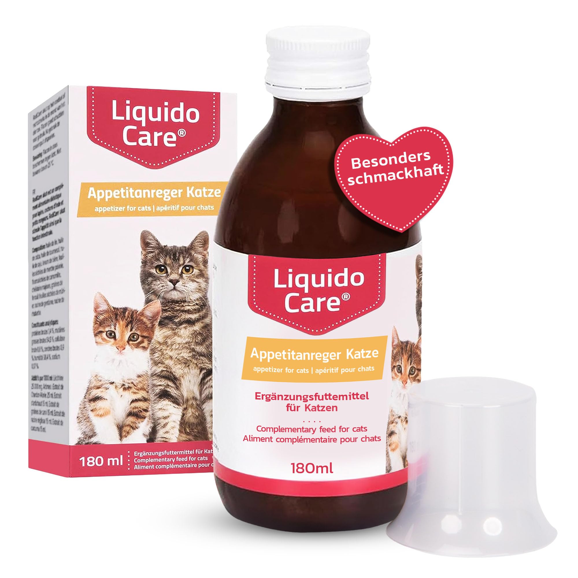 LiquidoCare appetite stimulant for cats, tonic for loss of appetite and underweight during convalescence, dietary supplement 180ml