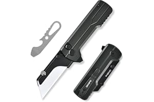 OKNIFE U1 Ultra Pocket Folding Utility Knife with Ceramic Blade, Lightweight O-Aluminum Handle Box Cutter with Clip, Button Lock Pocket Knife for Men Women (Stealth Grey)