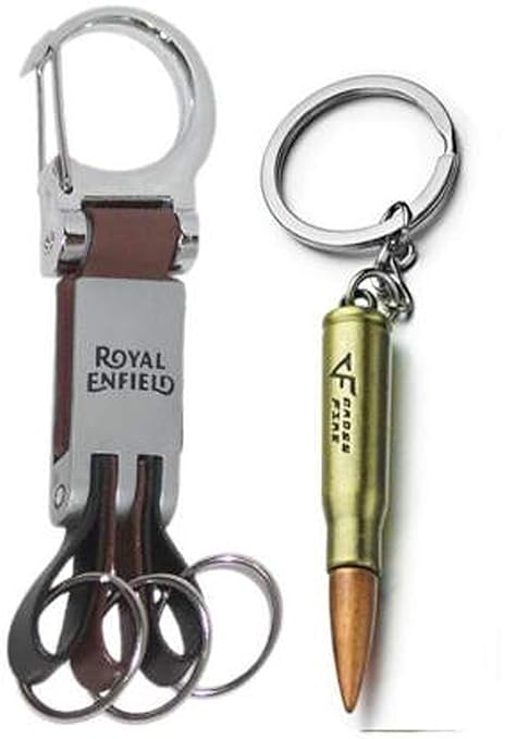 Mgp Fashion Royal Enfield Triple Ring With Thick Kill Cross Bullet Gift Keyring Keychain Amazon In Bags Wallets Luggage