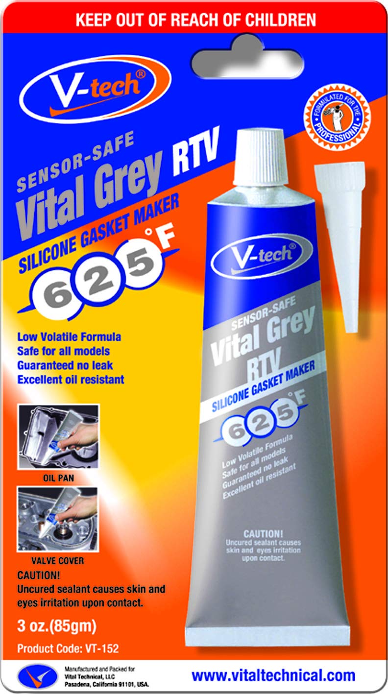 V-Tech - Vital Grey RTV Silicone - Instant Gasket Maker : 85g