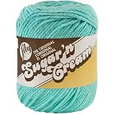 Lily Sugar 'N Cream The Original Solid Yarn, 2.5oz, Medium 4 Gauge, 100% Cotton - Seabreeze - Machine Wash &amp; Dry