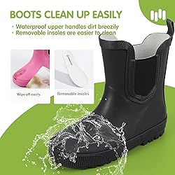 Hehainom Toddler Kids Rain Boots for Girls Boys