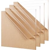 KAITELA Clear Cast Acrylic Sheet 12" x 12" x 1/4" Thick (6mm), Pack of 4 | Plexiglass Board; Square; for Craft Project, Signage, Laser Cutting, Engraving, Home Decor