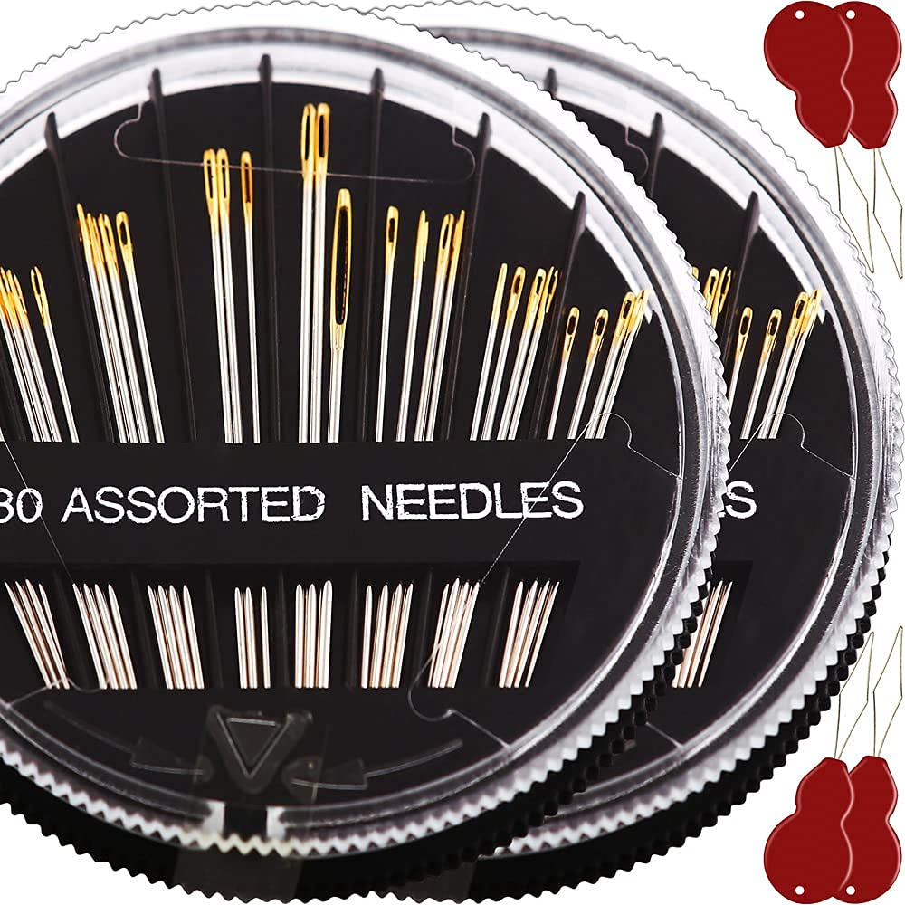 Photo 1 of 60 Pack, Premium Sewing Needles for Handsewing, Assorted Sizes, 6 Sizes Sewing Sharp Needles, 6 Pcs Big Eye Hand Sewing Needles, Sewing Needles Large Eye, Embroidery Needles for Hand Sewing
