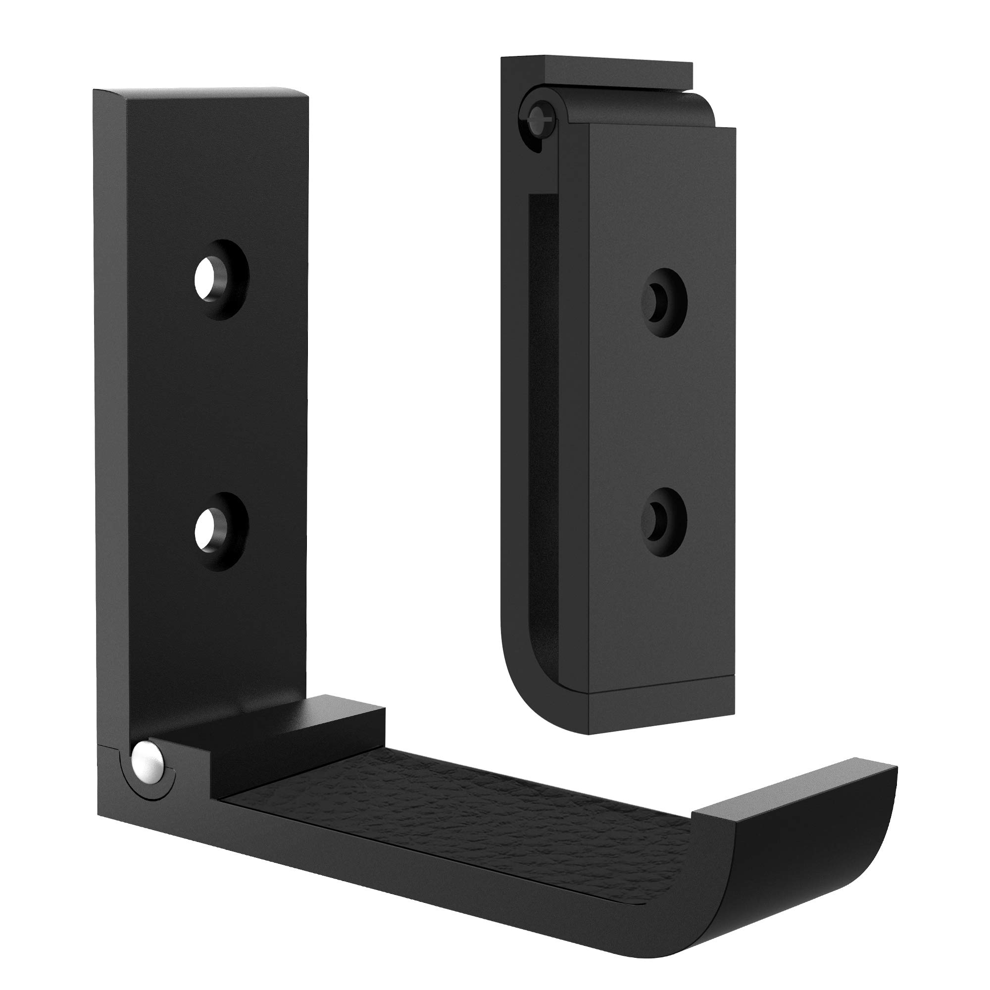 GEEKRIA 2 Pack Headphone Stand Hanger, Foldable Wall Mounted Headphones Holder, Durable Aluminum Headset Stand with Protective Pad, Universal Compatible with Bose, Sony, JBL, Sennheiser