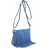 FashionPuzzle Small Fringe Crossbody Bag with Wrist Strap