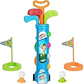Liberry Toddler Golf Set with Cart, Plastic Golf Clubs & Balls for Kids Ages 1 2 3 4 5, Indoor Outdoor Sports Toys Birthday Gift for Boys & Girls