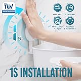 TAILI Corner Shower Caddy 90° Suction Shelves White ABS Triangle Shelf view 3