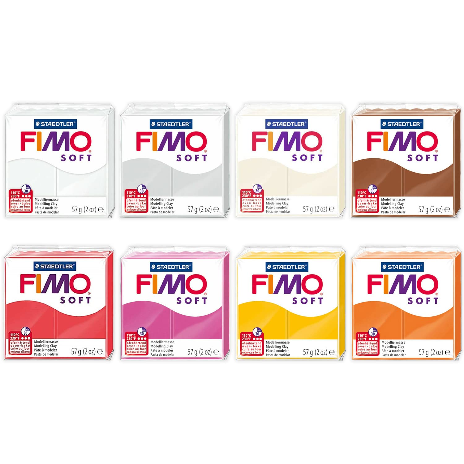 FIMO Soft & Effect Polymer Oven Modelling Clay - 57g - Set of 8 - The Bohemian Dream Collection
