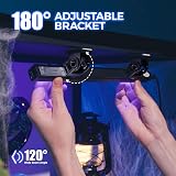 Barrina UV LED Blacklight 10W 1ft USB Bar 2 Pack Adjustable 180° Mounting view 2