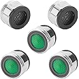thumbnail image 2 of Juvielich 13/16" Faucet Aerator Kit - 5 Pack, 20mm Female Thread, Sink Water Flow Restrictor & Filter With Gaskets, Copper 2 of 14