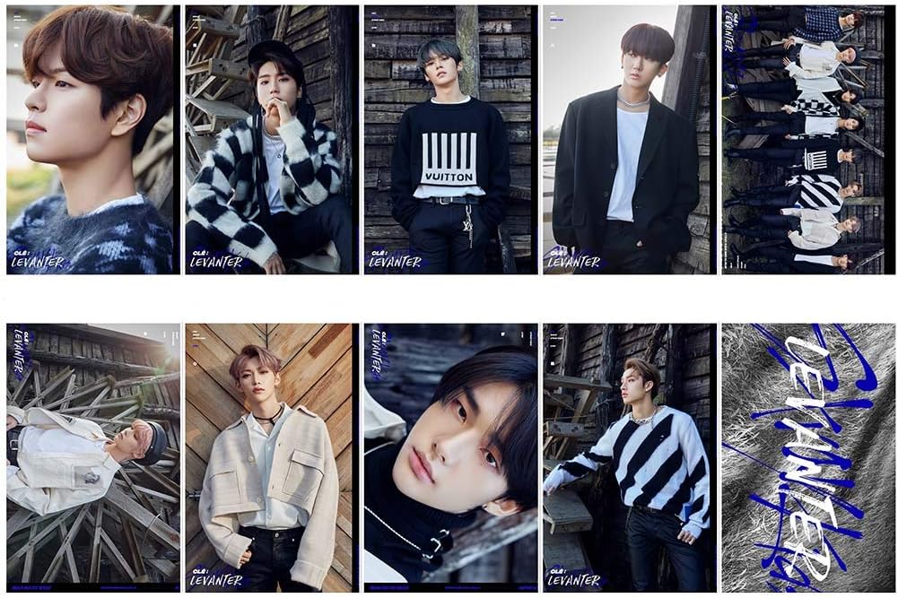 Zhenzhiao Kpop Stray Kids-Clé: Levanter [Limited ver.] Album HD Photocard Miracle Polaroid Lomo Photo Card 10pcs/Set 2020(H01)