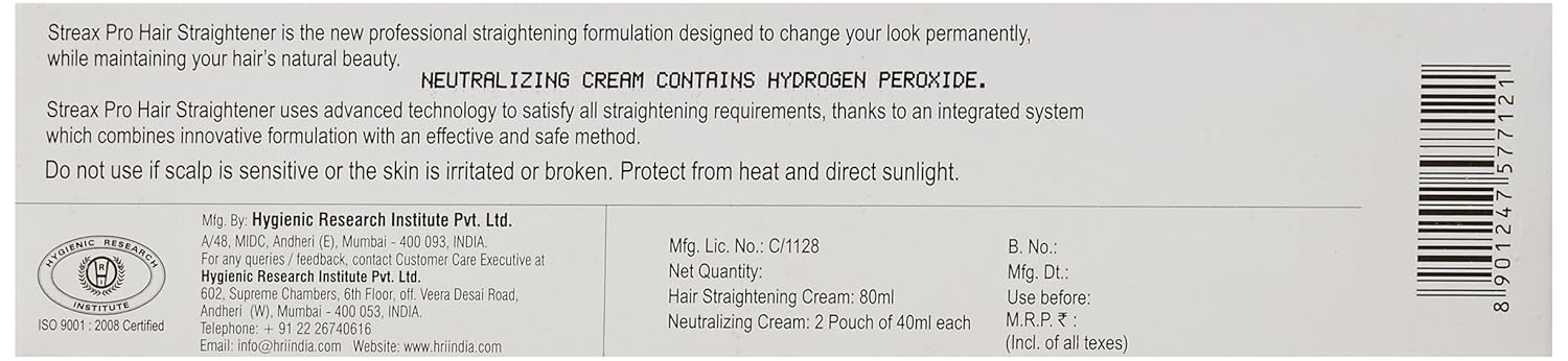 pro hair straightening cream