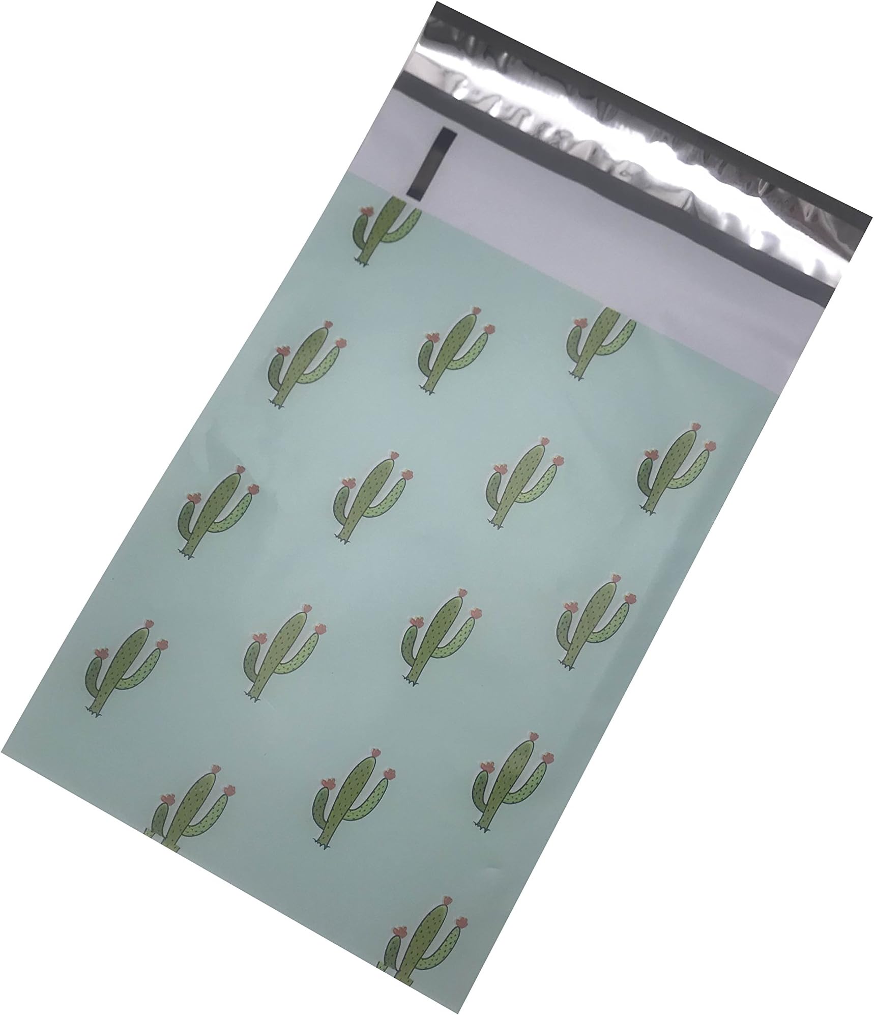 50 Pack 6"x9" Poly Mailers - 6x9 Shipping Envelope Mailer with Custom Design Cactus Print - Self-Adhesive Strip - Water Resistant, Durable, and Tear Resistant