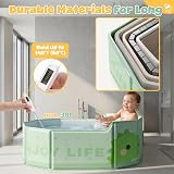 Orzbow Foldable Baby Bath Tub Green Easy Clean Safe Durable view 4