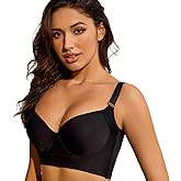 YJSPBL Push Up Bras for Women Daisy Bra Bras for Back Fat Sexy Comfortable Back Smoothing Bra (34B-46DD)