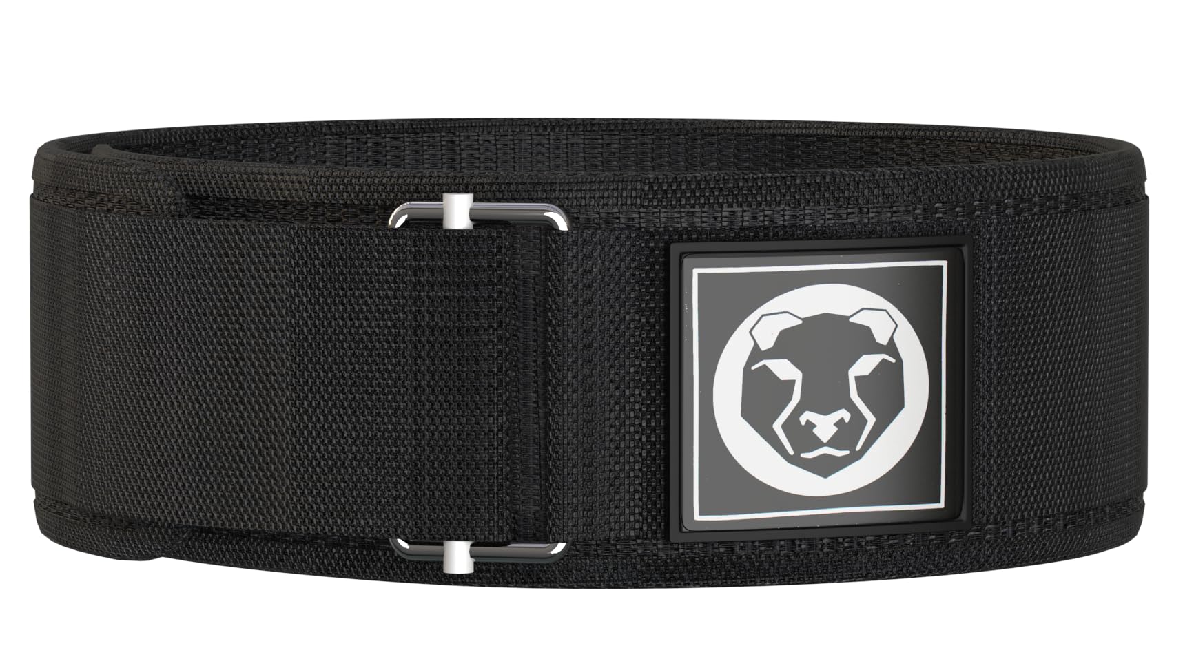 Mammal Strength 4-Inch Nylon Weightlifting Belt - Self-Locking Gym Belt for Cross Fit, Powerlifting, Squats, Deadlifts & Olympic Lifting Black Large
