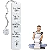 Bible Bookmark Metal Bookmarks Christian Gift for Women Men Girls Boys Baptism and First Communion Graduation and Back to School Religious Inspirational Scripture Verse Bookmark for Book Lovers