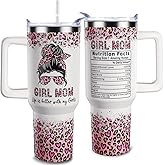 qynspngs Girl Mom Gifts for Birthday/Christmas/Thanksgiving,Mother's Day Gifts For Girl Mama From Husband/Daughter,40 oz Mom Tumbler With Handle Coffee Cups with Lid And Straw