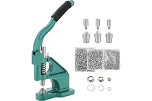 DASBET 3 Die Hand Press Grommet Machine | (#0#2#4) Heavy Duty Industrial Eyelet Grommet Machine Grommets Eyelet Tool Kit with