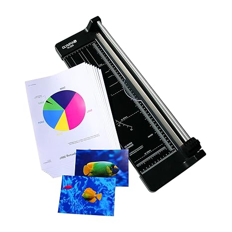 Olympia TR 4608 Schneidemaschine für Papier (DIN A3, Papierauflage, Positionierhilfe, Papierschneider für Büro, Hochwertiges 