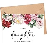 Arezzaa To My Daughter On Her Wedding Day Card - Mother Of The Bride With Metallic Envelope - Wedding Gift - 5 x 7 inches 1