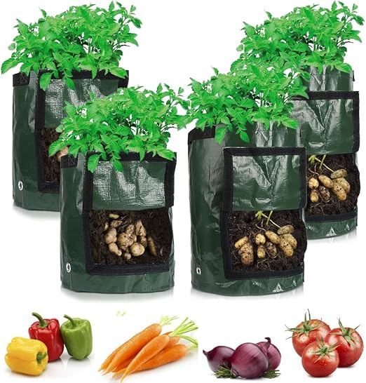 TooTaci 2 Bolsas de Cultivo de Patatas de 10 galones y 2 Piezas de ...