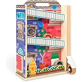Melissa & Doug GO Tots Wooden Town House Tumble with 6 Disks - FSC CertifiedSkill-Building Toddler Toys and Games