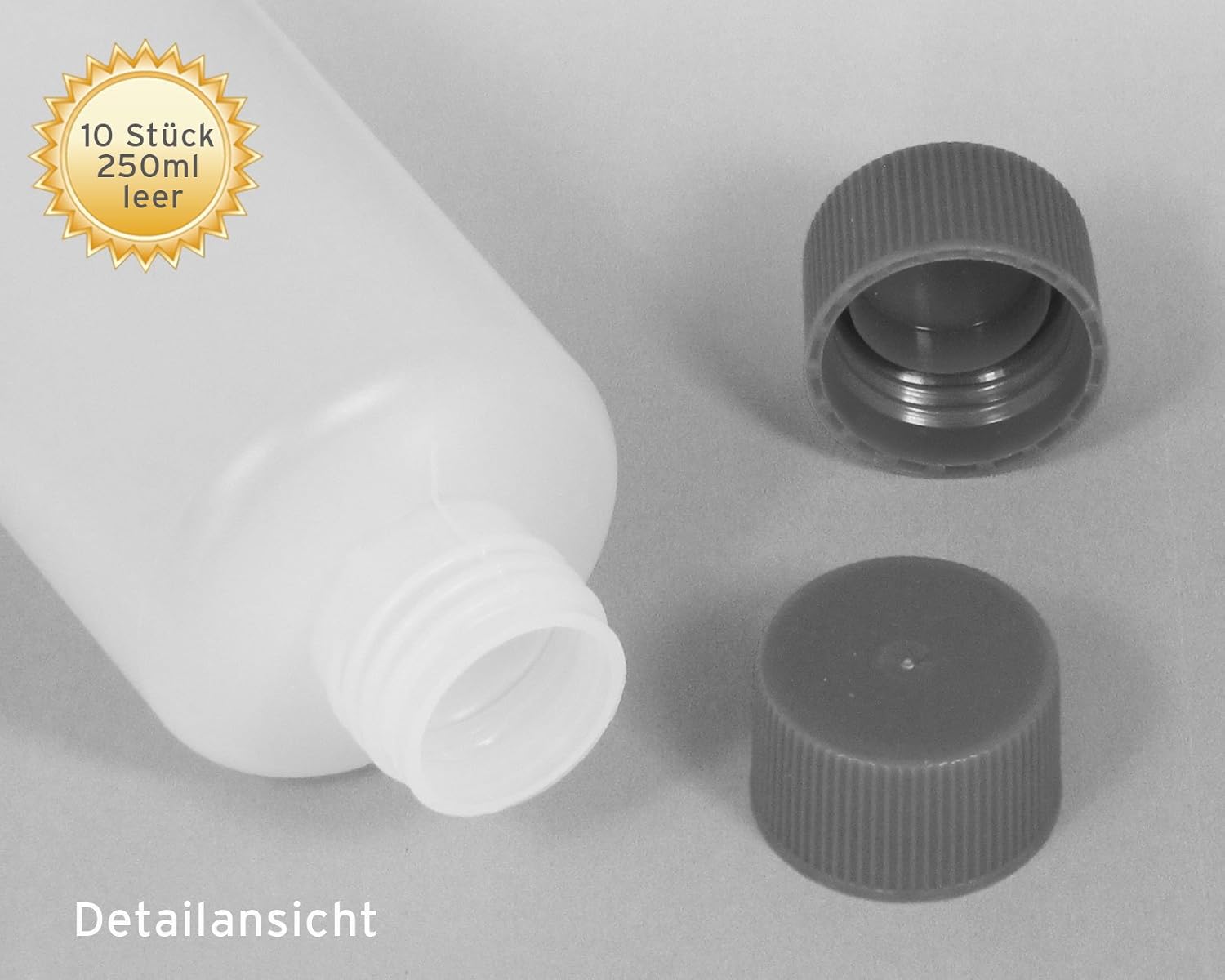 Scatola HDPE Con Tappo A Vite 250 Ml - Trasparente, Per Conservazione Alimenti O Chimici - Foto 6