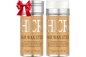 Hicream Hair Wax Stick, Slick Stick for Women & Kids, Hair-Styling Accessories Wax Stick for Hair Flyaway Smoothing & Taming Frizz, Hair Care Slick Back Stick Styling Product, Bun Maker, 2PCS x 2.7 Oz