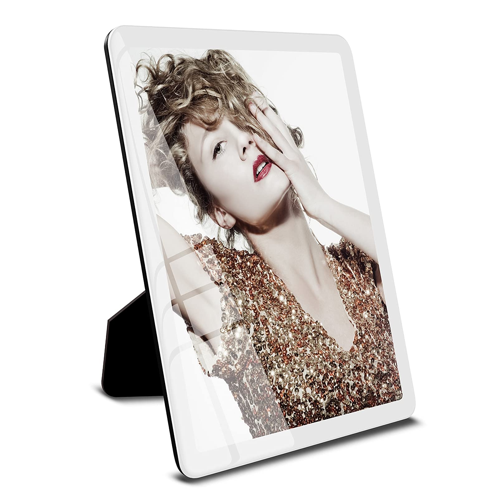 Bluesun 6x8cm Clear Picture Frame for Wall and Table Decoration White