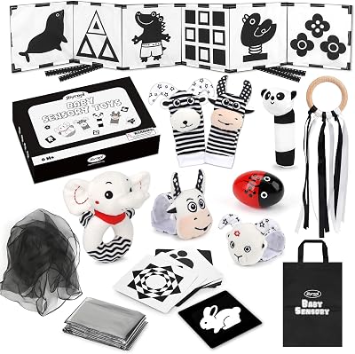 Joyreal Black and White Sensory Toys 32 pcs Newborn 0-6 Months Kit