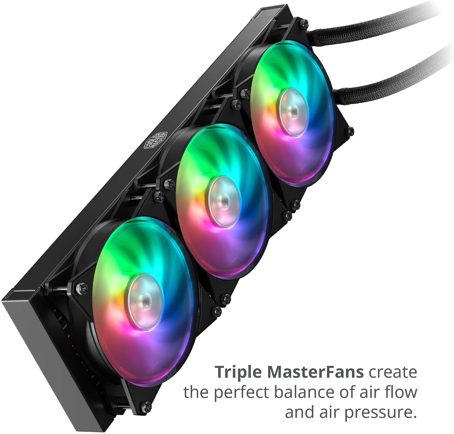 Cooler Master MasterLiquid ML360R RGB CPU Liquid Cooler - ARGB Lighting Sync, Premium Pump Design and Tri MF120R ARGB Fans - Image 3