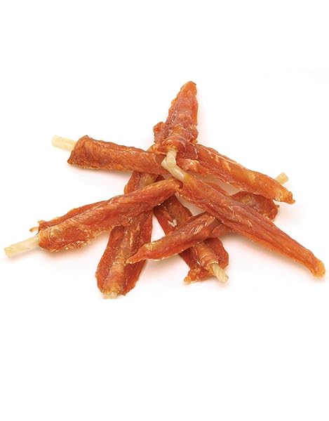 PET ‘N SHAPE CHIK ‘N SKEWERS – CHICKEN WRAPPED RAWHIDE – ALL NATURAL DOG TREATS, CHICKEN, 8 OZ, 10808