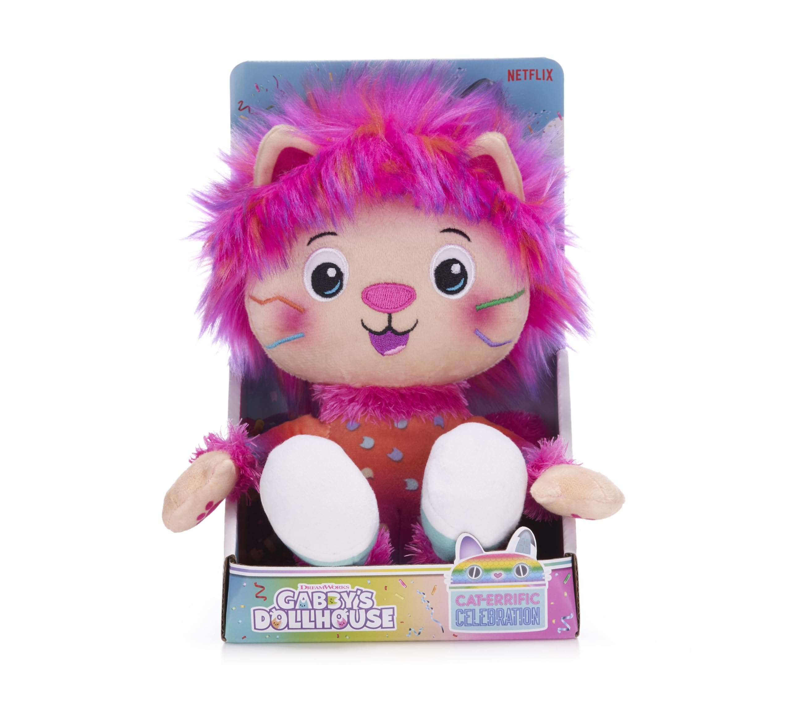 Posh Paws Gabby's Dollhouse 10" / 25cm Marty the Party Cat Soft Plush Toy