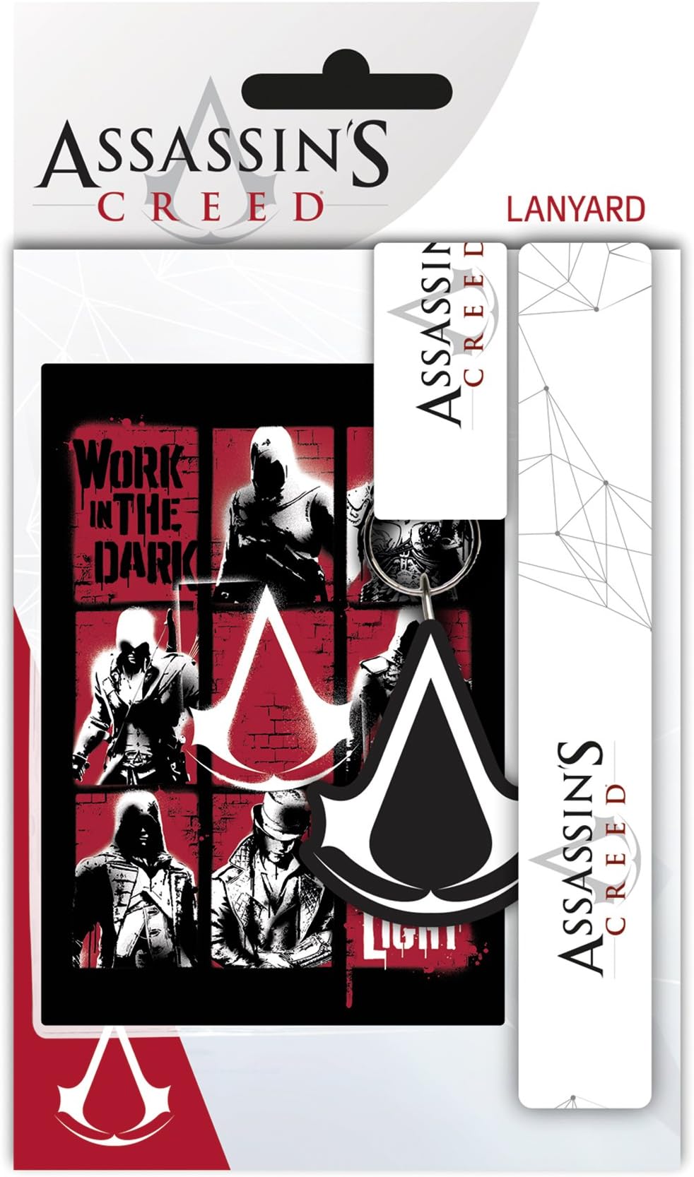 GB eye Assassins's Creed Lanyard with Rubber Keychain Logo Portachiavi