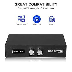 EEEKit 2 Port USB 2.0 Manual Printer Scanner