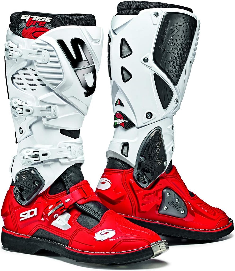 Sidi Crossfire 3 SRS MX Boots 8.5 D(M) US Red White