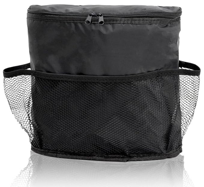 Eyepower Auto Organizer Kühlfach 25x26x12 cm Rücksitz Kühltasche Autositz Baby Tasche Kinder Rückenlehnen-Schutz Schwarz