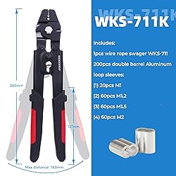 WEKESIGO Wire Rope Swager Wire Rope Swaging Tool